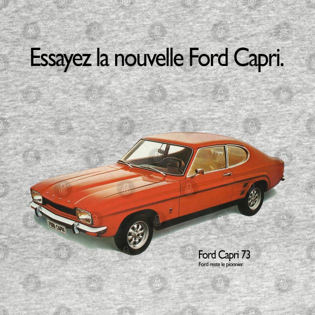 FORD CAPRI - 1960s French ad by Throwback Motors